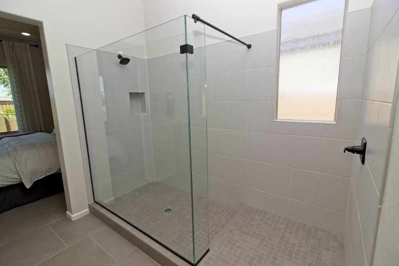 Glass Partitioned Shower Area